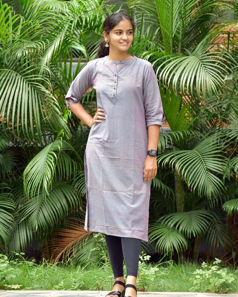 Blue khadi Kurti