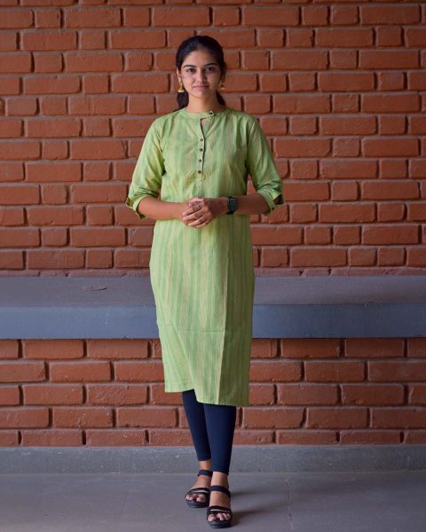Green Khadi Kurti