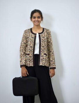 Block Print Formal Khadi Jacket