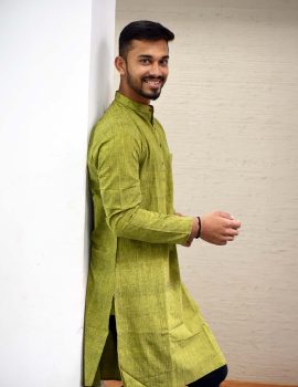 Green Khadi Kurta