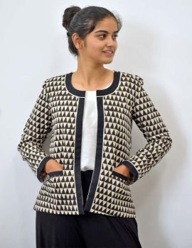 Block Print Formal Khadi Jacket