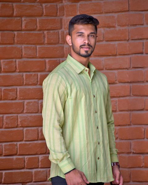 Green Khadi Shirt