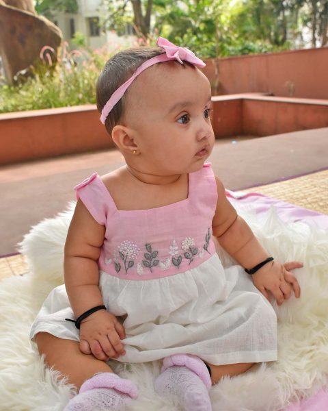 Hand Embroidery Baby Frock