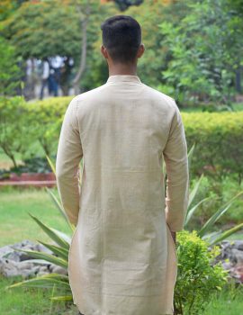 Baige Khadi Kurta