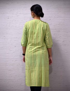 Green Khadi Kurti