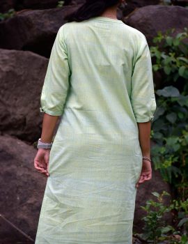 Green Khadi Kurti