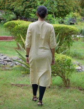 Tiny Block Printed Khadi Kurti