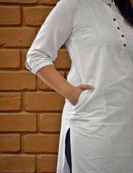 White Khadi Kurti