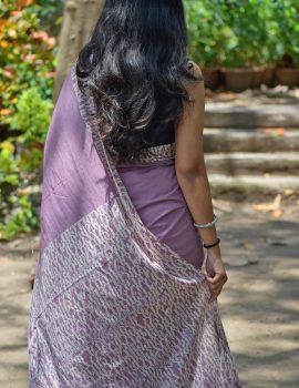 Khadi Saree Block Print