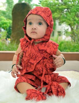 Block Print Red Kids Set