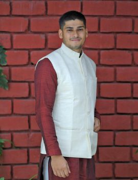 Silk Cream Khadi Jacket
