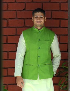 Green Khadi Jacket