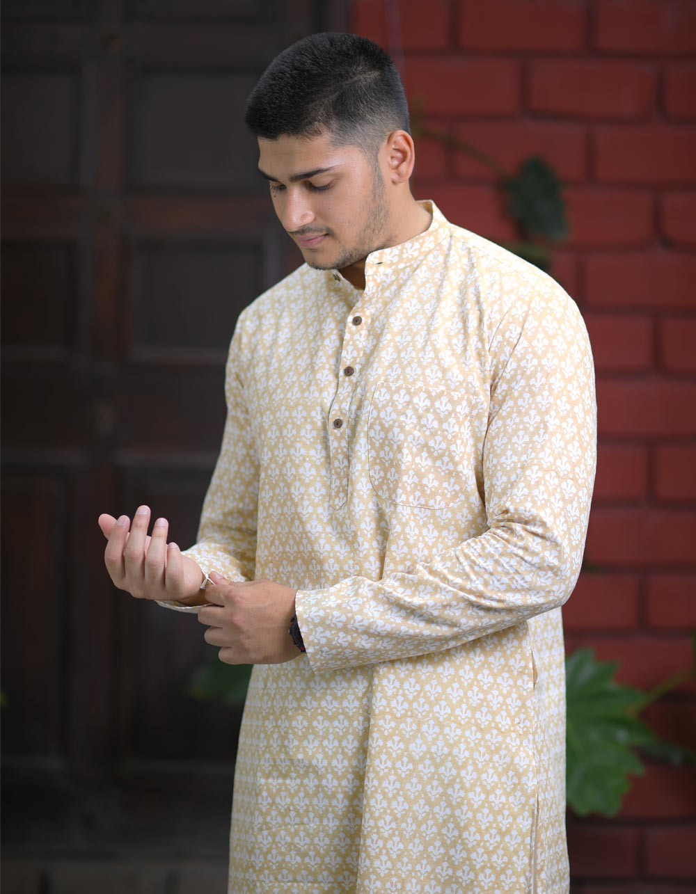 Khadi-Classic-Buti-Print-Kurta-Side