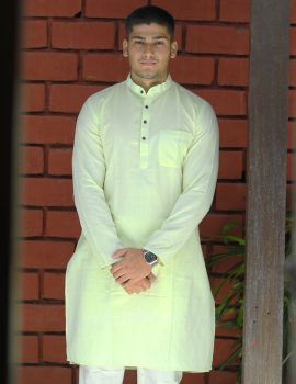 Pastel Elegant Khadi Kurta