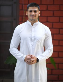 Plain White Khadi Kurta