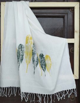 Leafscape Khadi Scarf