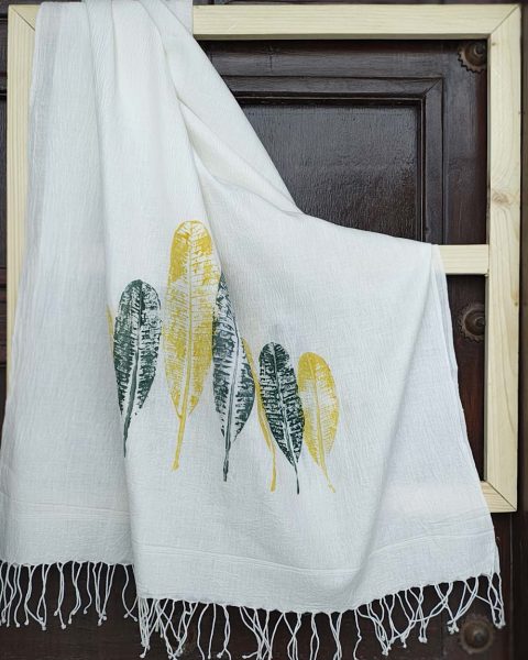 Leafscape Khadi Scarf