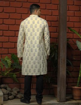 Heritage Block Print Khadi Kurta