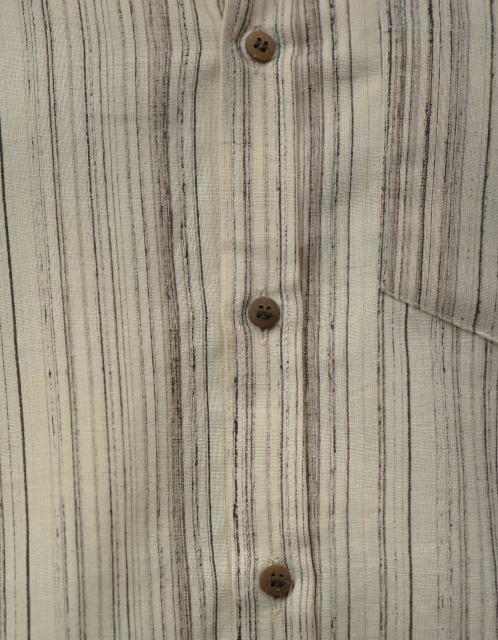 Men's-Striped-Casual-Khadi-Shirt--Close