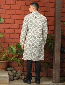 Traditional Block Print Khadi Kurta