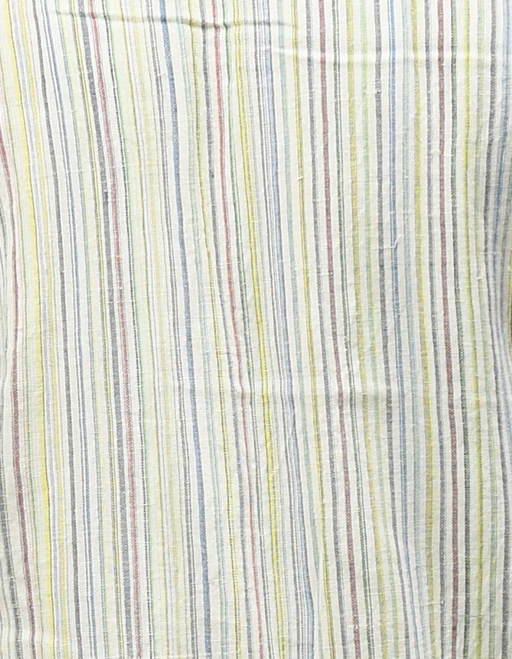 Multicoloured-Loom-Khadi-Shirt-Close