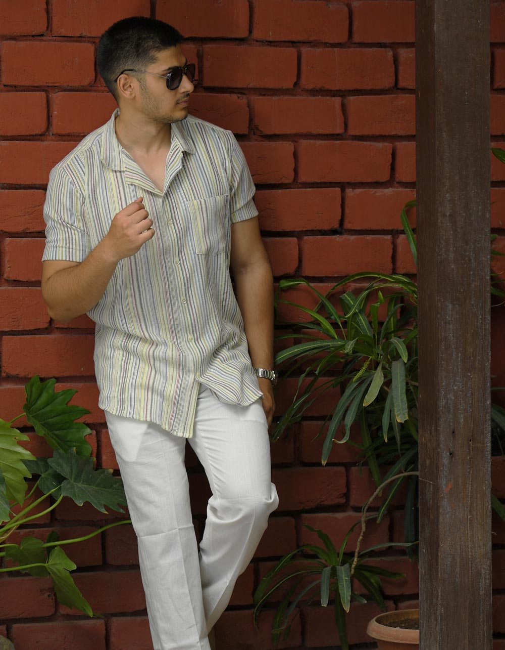Multicoloured-Loom-Khadi-Shirt-Front