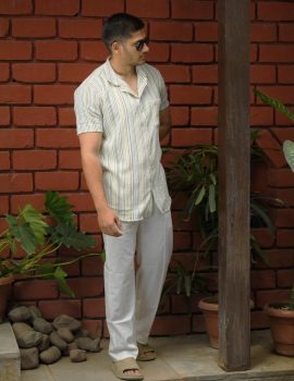 Multicoloured Loom Khadi Shirt