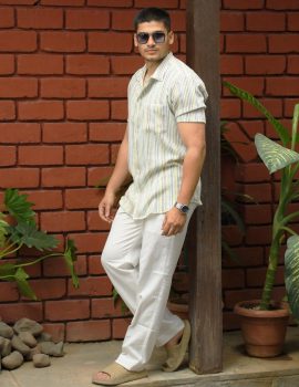 Multicoloured Loom Khadi Shirt
