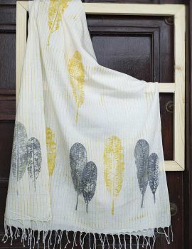 Nature Imprint Khadi Scarf