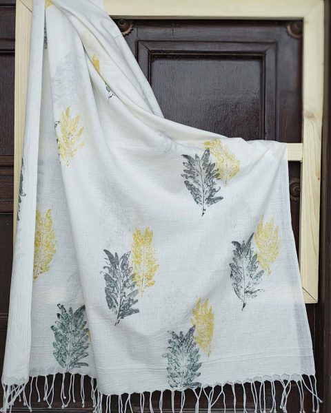 Raw Leaf Khadi Scarf