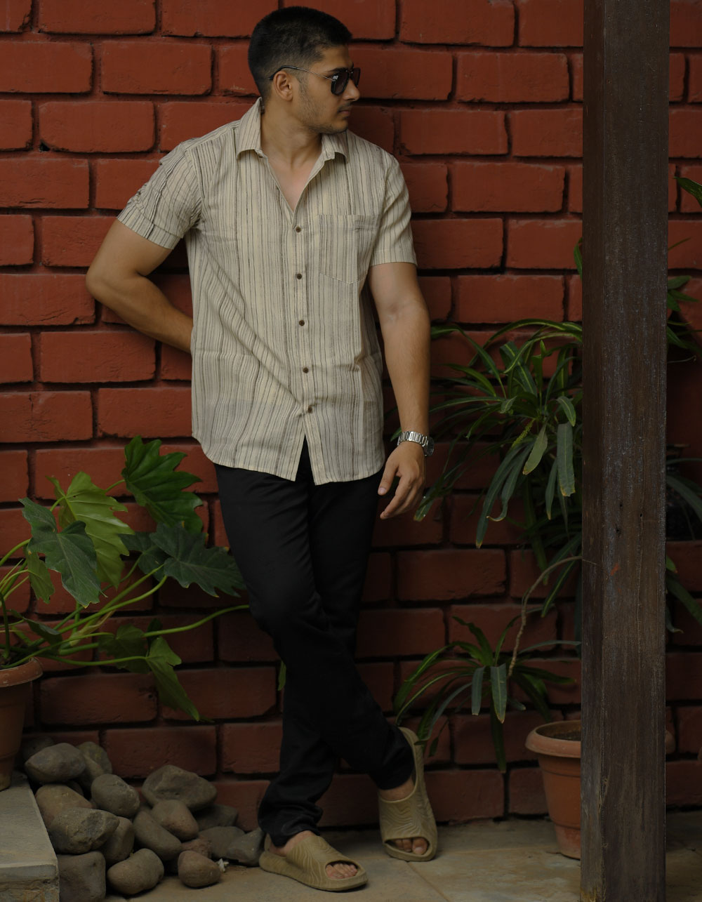 Striped-Casual-Khadi-Shirt-Front