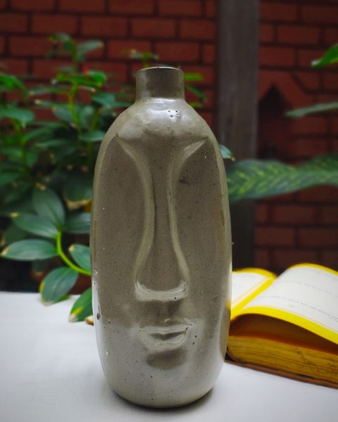 Abstract Face Handcrafted Vessel