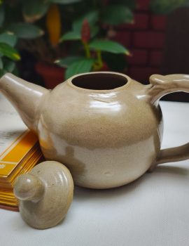 Handcrafted Beige Teapot