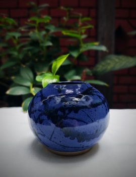 Blue Gloab Handcrafted Vase