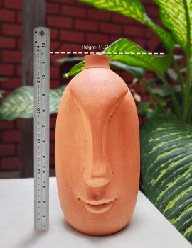 Teracotta Face Vase