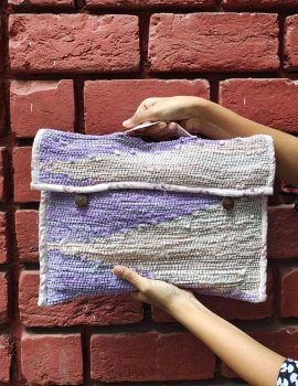 Upcycled Laptop Cover (Purple)