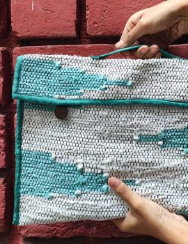 Upcycled Laptop Cover (Teal Green)