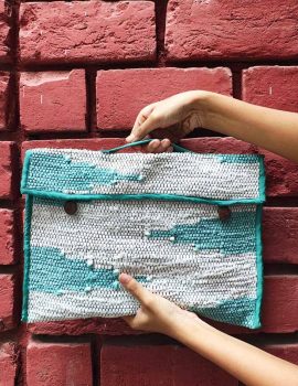 Upcycled Laptop Cover (Teal Green)