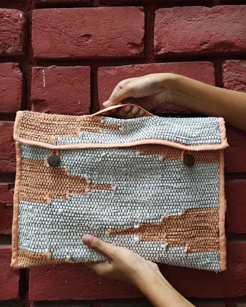 Upcycled Laptop Cover  (Peach)