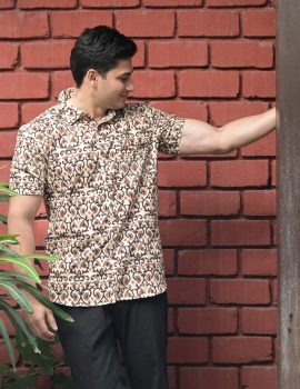 Jaipur Vine Block Khadi Shirt