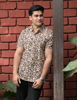 Jaipur Vine Block Khadi Shirt