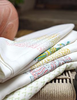 Printed Border Khadi Towel